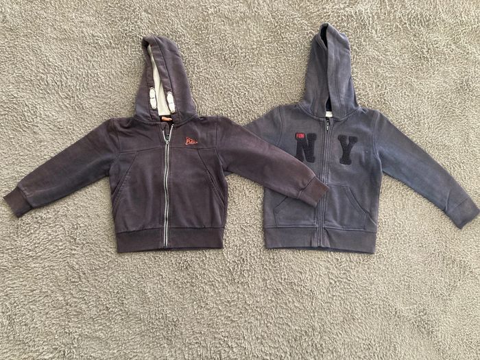 Lot de 2 Sweat zippé à capuche 6 ans