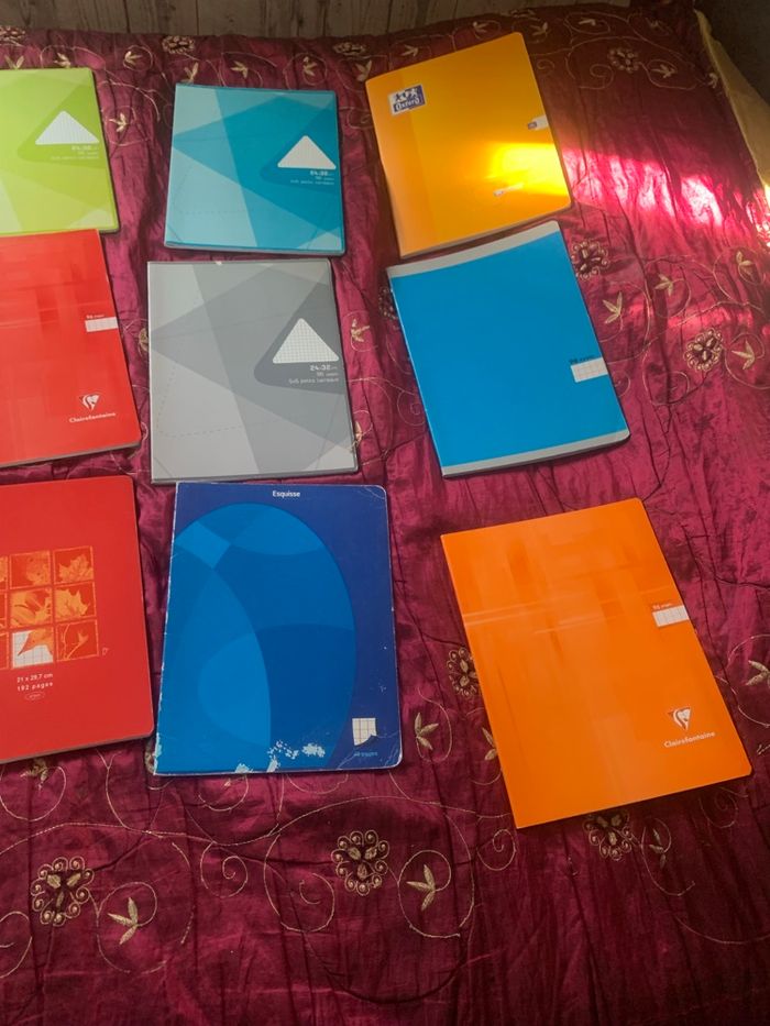 Lot de 10 cahiers 24x32 cm et 1 cahier 21x29,7 cm - photo numéro 5