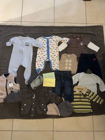 Lot vêtement bébé garçon 6 mois et 9 mois 