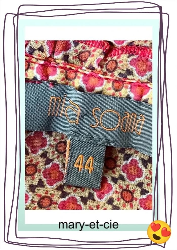 SOLDÉ - Blouse longue légère manches courtes, avec ceinture taille 44 - photo numéro 7