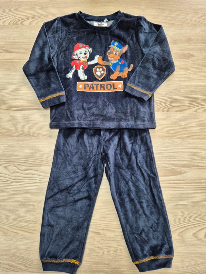 Pyjama 2 pièces velours "Pat Patrouille" 3ans - photo numéro 2
