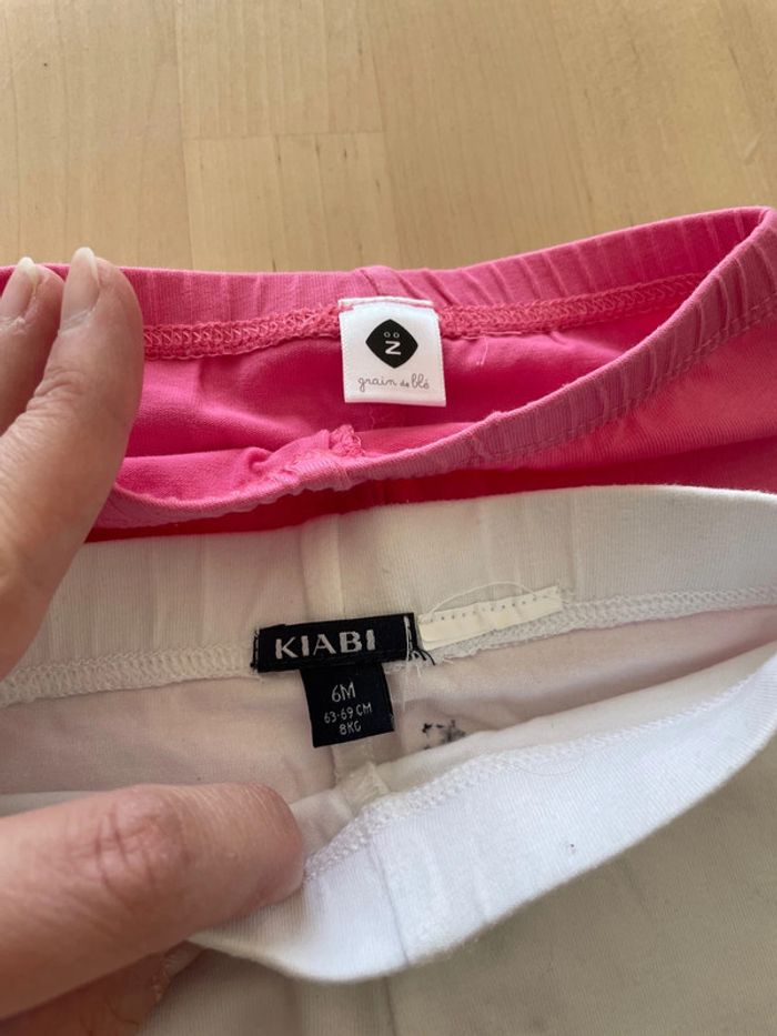 Lot de 6 leggings fille 6 mois multimarque - photo numéro 3