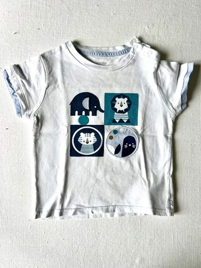 Lot 6 tee-shirts bébé garçon 12 mois – Obaïbi & TAO – manches longues & courtes – bon état - photo numéro 2