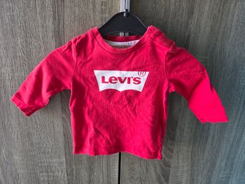 T-Shirt rouge à longues manches Levi's