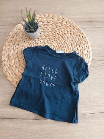 T-shirt manches courtes fille 1 mois