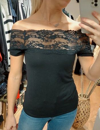 Haut H&M dentelle noir