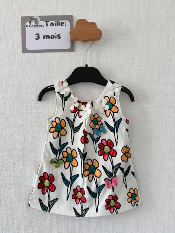 Robe à fleur - taille 3 mois 🌸