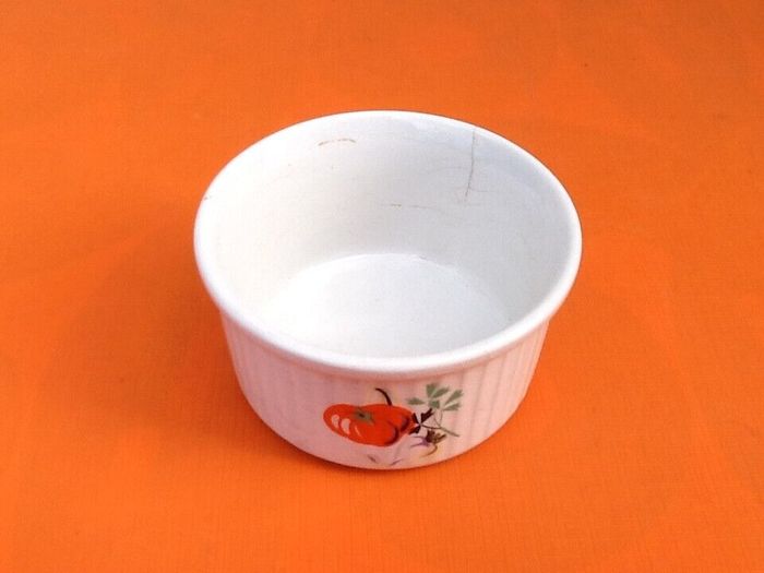 Années 1940/1950 2 Ramequins K.G (Keller-Guerin) Décor légumes (tomat - photo numéro 5