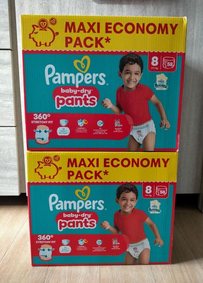 Lot couches pampers baby dry pants taille 8