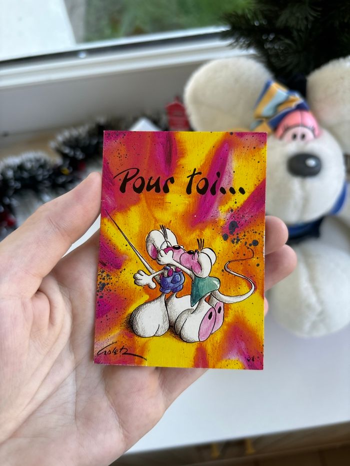 Peluche diddlina - vintage - années 90 - carte collector Diddl - photo numéro 4