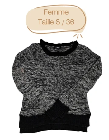 Pull Gris chiné - Taille S