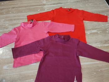 3 t-shirts manches longues 6 mois