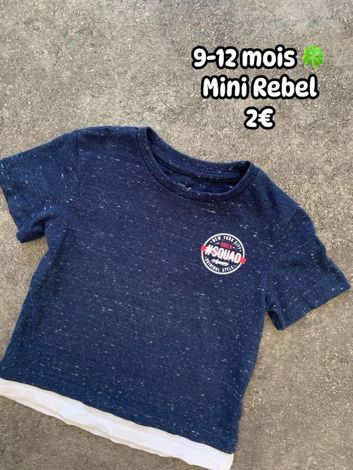 T-shirt 🍀 9-12 mois 🍀 Mini Rebel