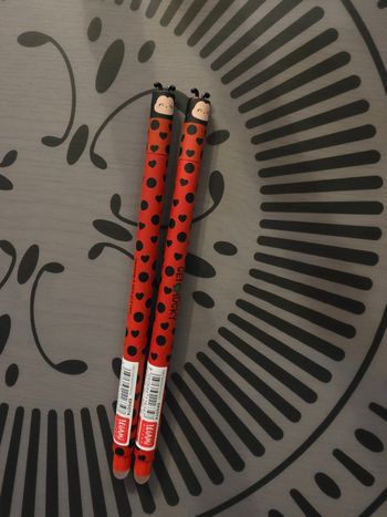 2 stylos Legami Coccinelle