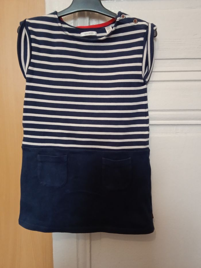 Robe Okaïdi marine et blanc