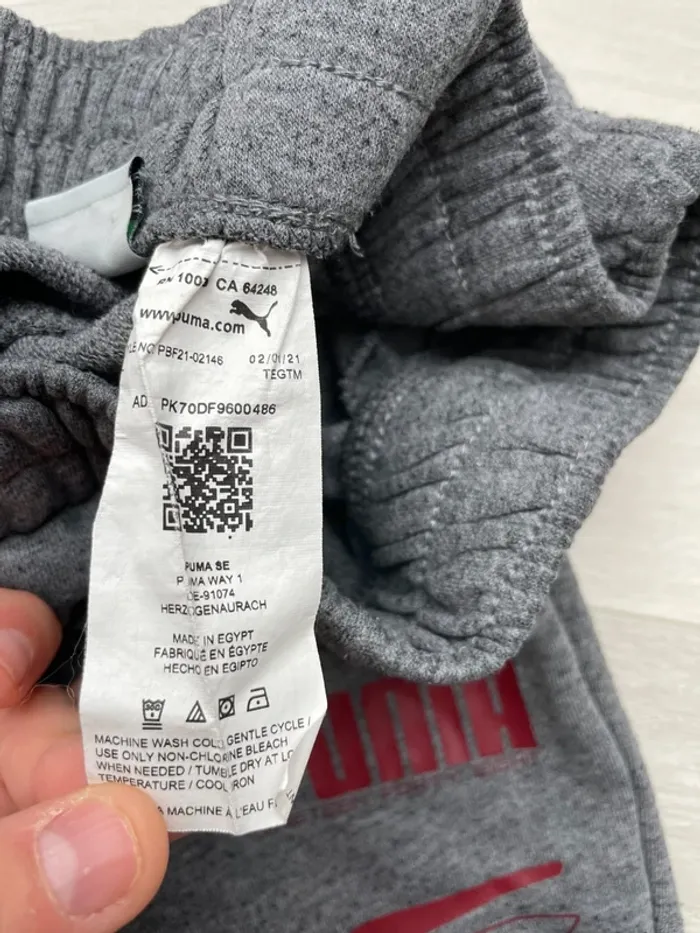 Cotton Jogging pants Puma grey 18-20yo = Mens S - photo numéro 9