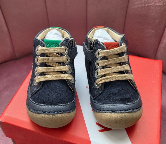 Bottines Kickers garçon en cuir marine 18 - photo numéro 2