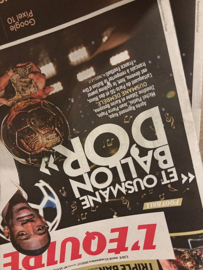 L'équipe journal 23/09/2025 " et Oussmane Ballon d'or" - photo numéro 3