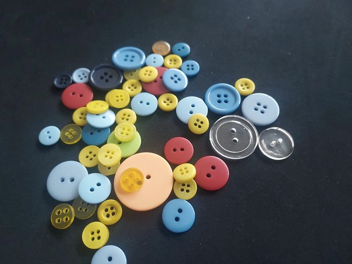 Lot de boutons pour scrapbooking