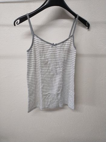 Débardeur gris et blanc taille 36 38