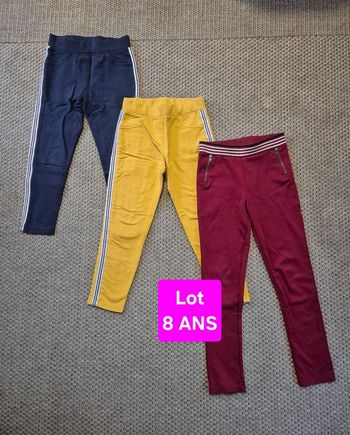 Lot de 3 treggings fille - 8 ans