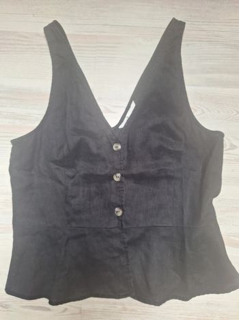 Boléro noir Péplum en lin H&M 38