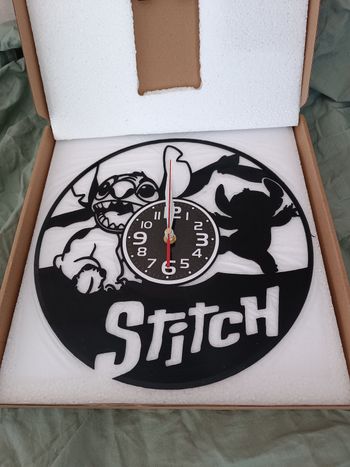 Horloge murale disque vinyle Disney Stitch 