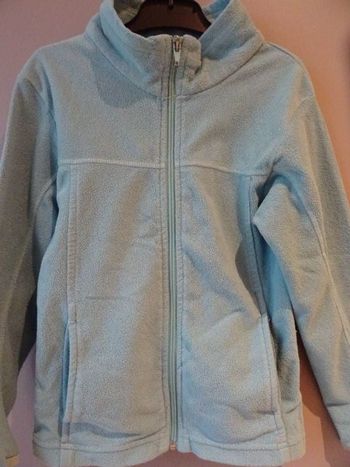 Blouson polaire zippé bleu