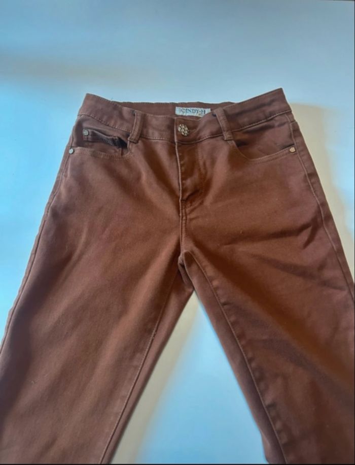 Jean pour femme très bon état taille 38 couleur camel / marron - photo numéro 2