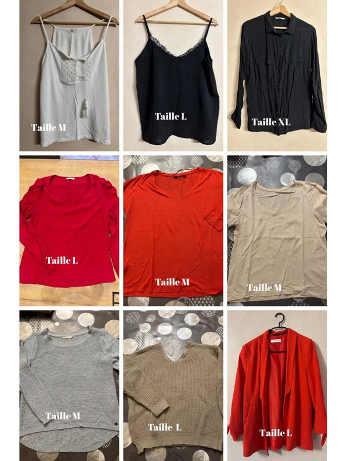 Lot 9 hauts / blazer toute taille et marque