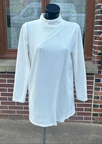 🤍 Robe blanche Zara à col montant – Taille S (36)