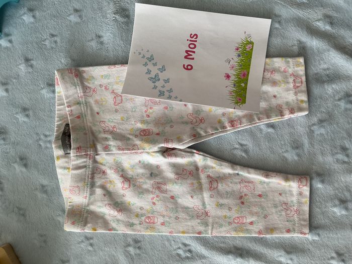 legging blanc motifs animaux 6 mois taille élastique sergent major - photo numéro 3