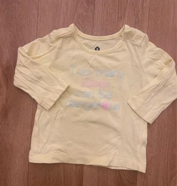 T-shirt jaune fluo fille 6M