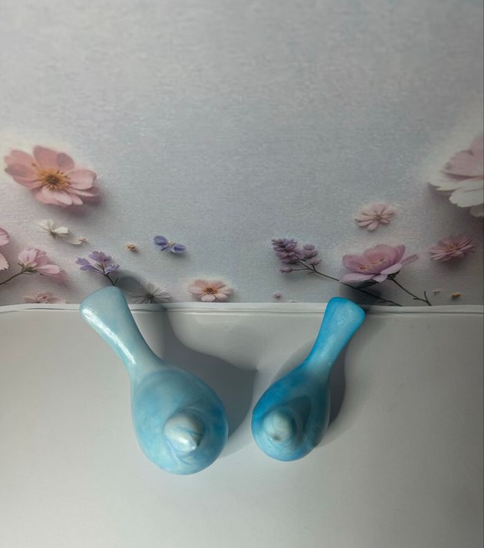 Figurine couple oiseaux - photo numéro 2