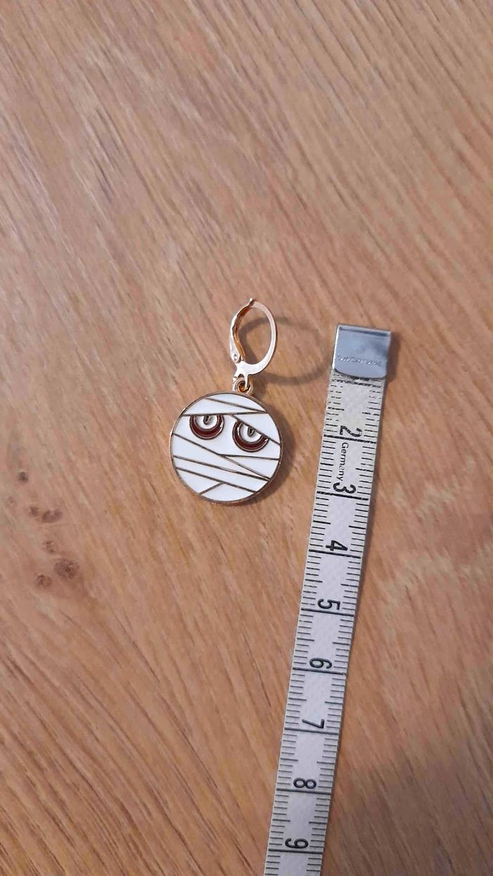 Boucles d’Oreilles Halloween Momies Rondes - photo numéro 3