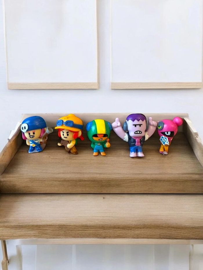 Lot 5 Figurines Brawl Stars 4,5cm – Marque Lansay