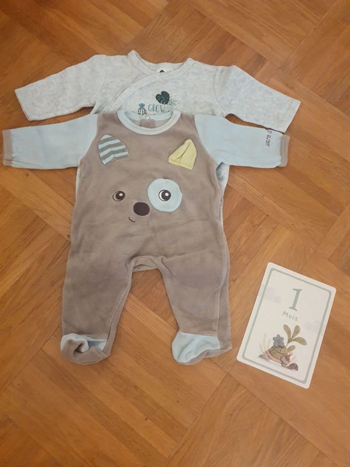 Lot 3 pyjamas hiver 1 mois garçon - photo numéro 2