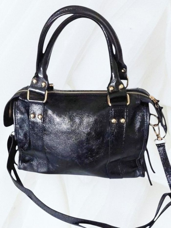 Sac bowling cuir taille standard noir irisé - photo numéro 7