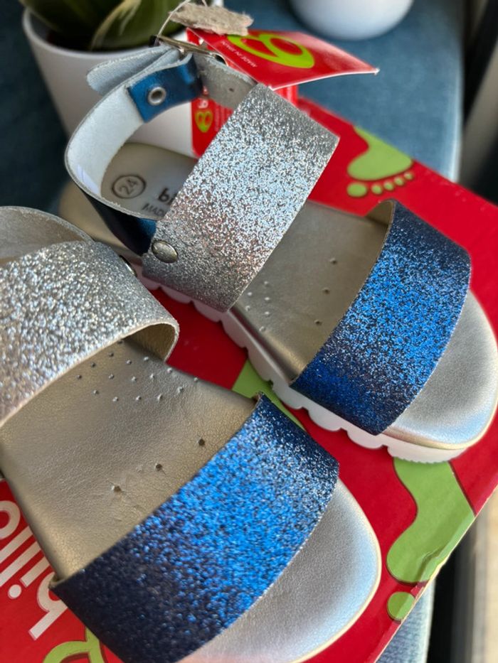 Sandales Billowy azul plata pailletées 24 - photo numéro 3