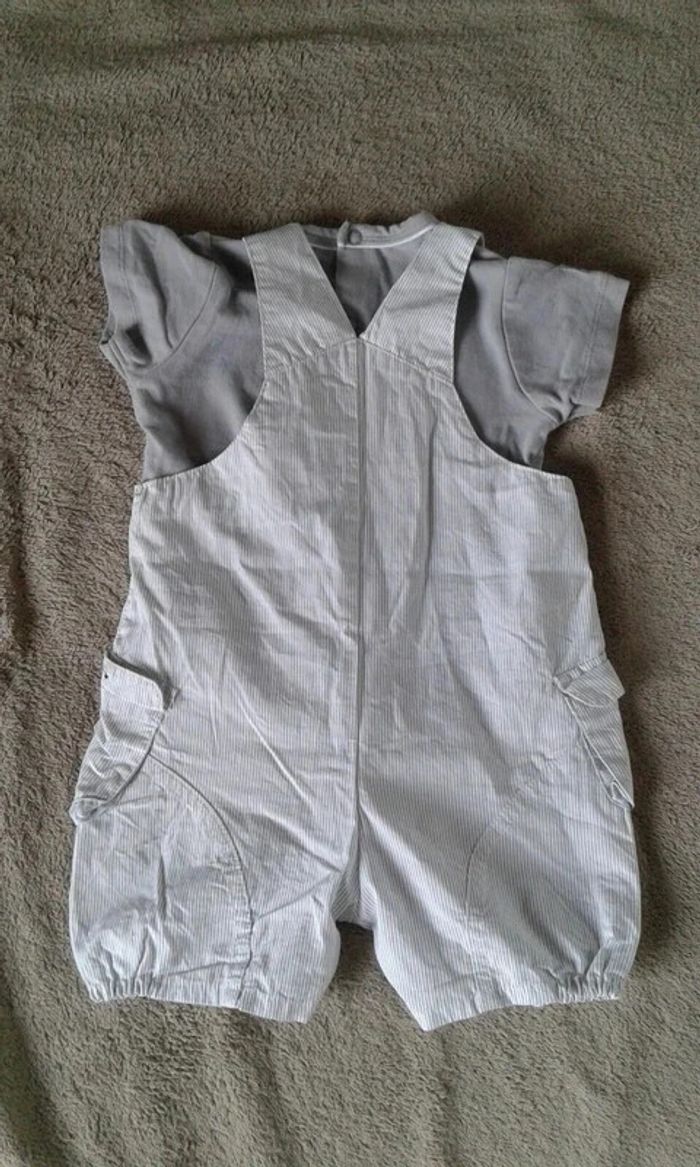 Combishort + t-shirt sucre d'orge 9 mois - photo numéro 2