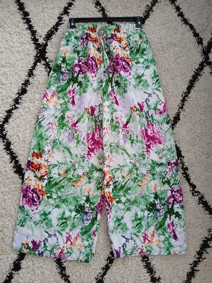 Magnifique Pantalon Overside à motifs Bas Large Neuf🌿💝 - photo numéro 3