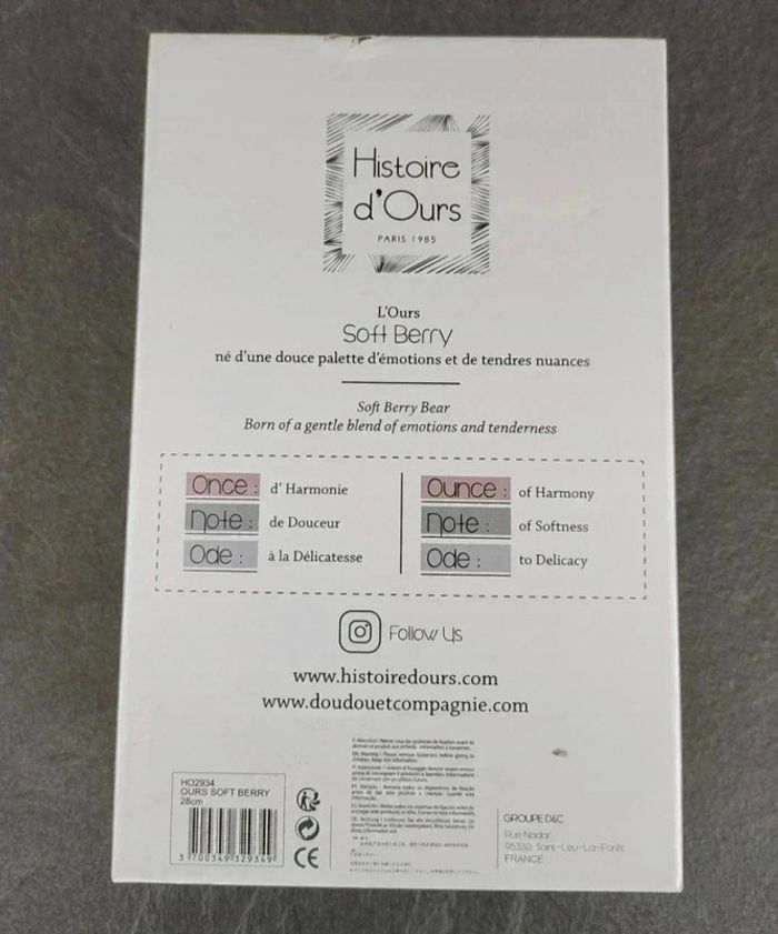 30 € 🧸 Ours Soft Berry - Histoire d'Ours (28 cm) - Neuf dans sa boîte d'origine 🎁 - photo numéro 5