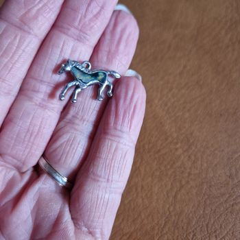 Pendentif argent cheval