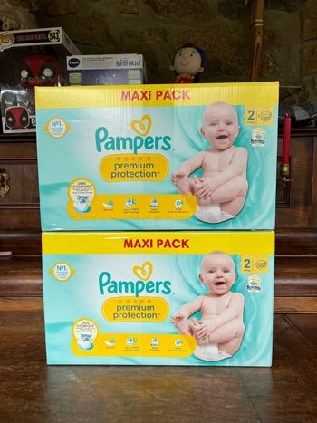Couche taille 2 Pampers Premium Protection : 216 couches