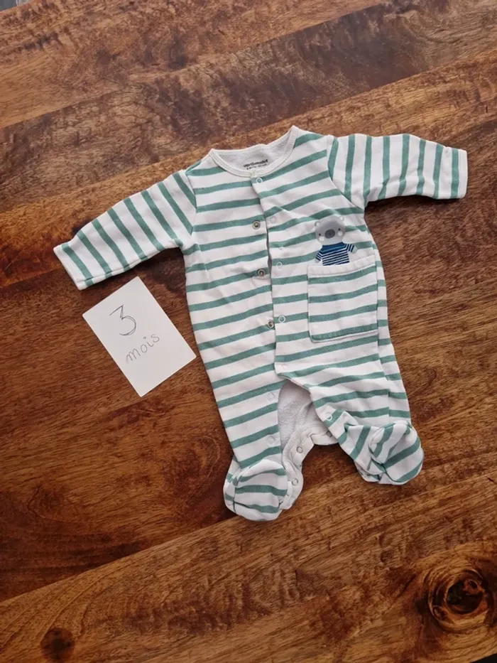 Pyjama marinière 3 mois
