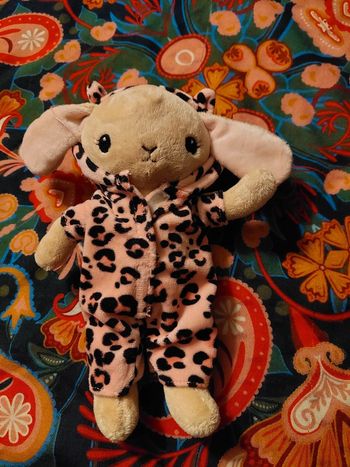 H&M - doudou lapin avec combinaison léopard rose