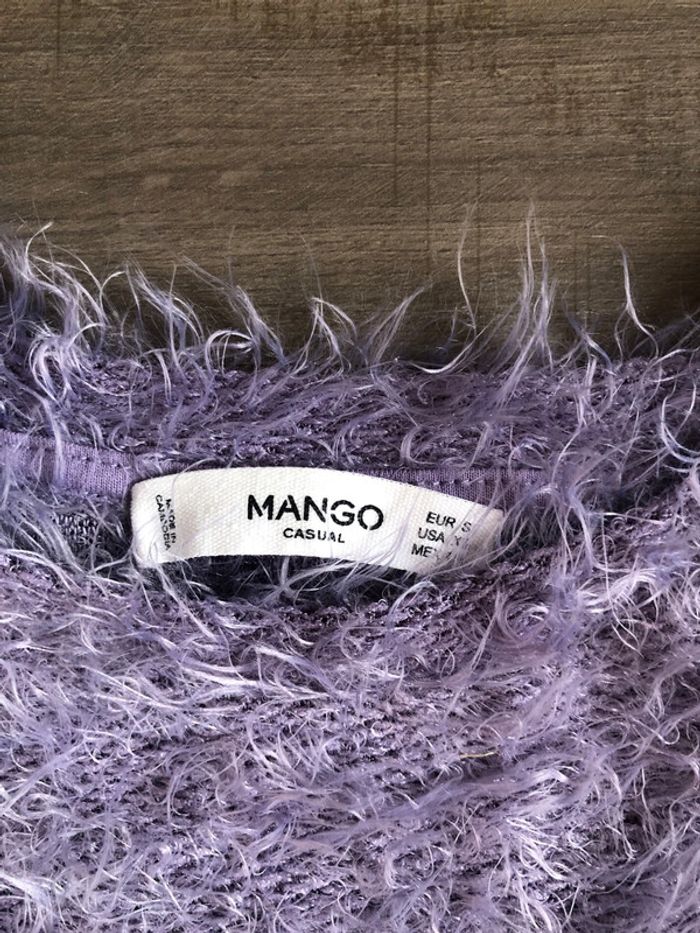 Pull lilas mango duveteux taille S - photo numéro 3