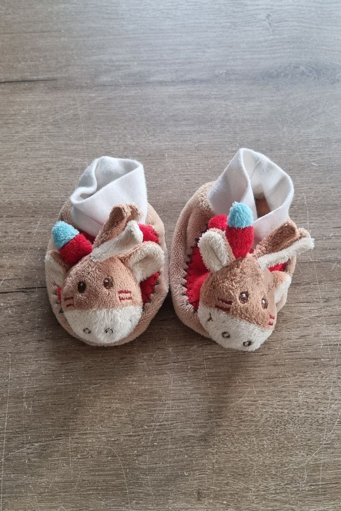 Chaussons Rennes de Noël 0-6 mois