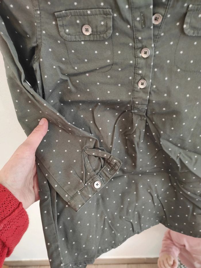 Robe d'hiver kaki 3 ans Okaïdi neuve - photo numéro 4