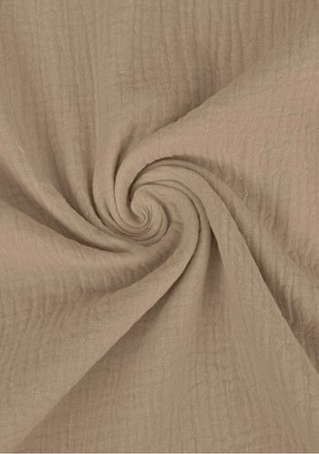 Double gaze de coton couleurs Taupe